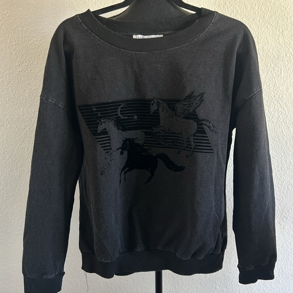 Secret Mission Wild Horses Sweatshirt Black Size Medium - Picture 2 of 7